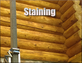  Siloam, North Carolina Log Home Staining